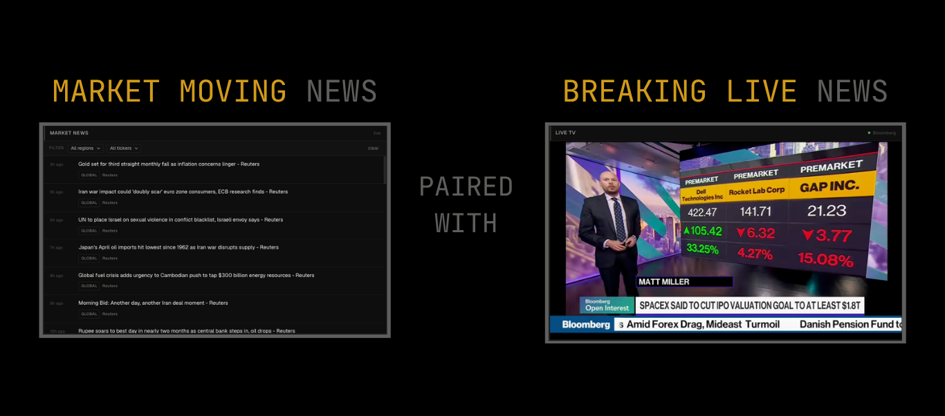 News and live broadcast